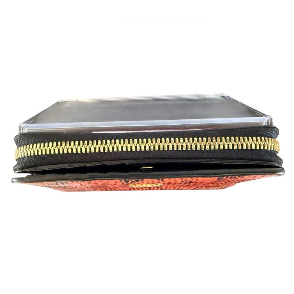 Mcm Authentic Orange & Black Python & Leather Wal… - image 3